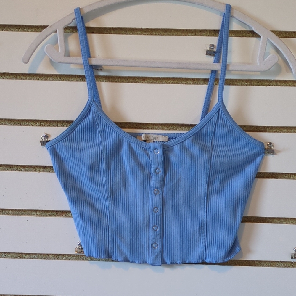Brandy Melville Sky Blue Ribbed Camisole
